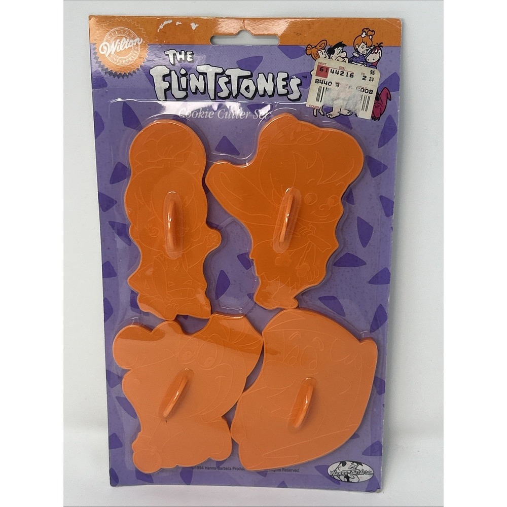 NEW Vintage 1994 Wilton Flintstones Cookie Cutters Fred Dino Pebbles Bamm-Bamm
